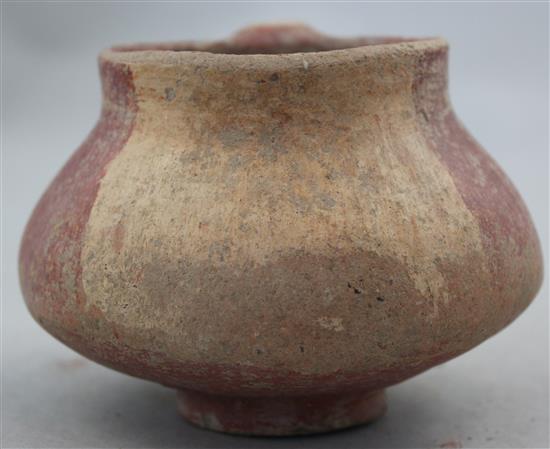 A Greek terracotta cup, c.2nd century BC, 8cm, repaired